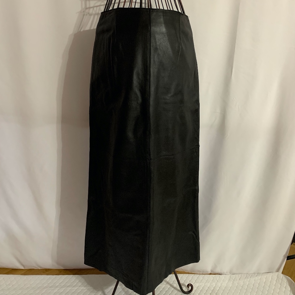 Black Leather Maxi Skirt